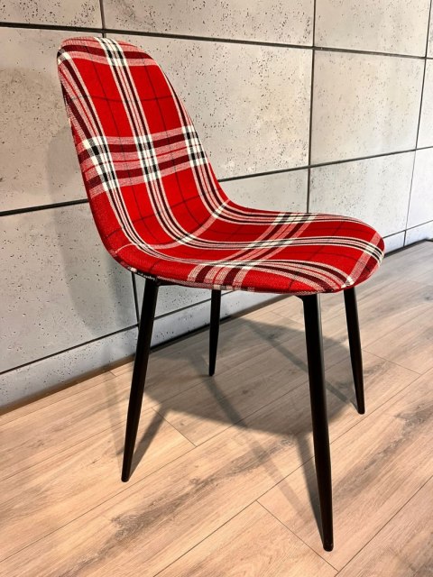 Krzesło tapicerowane GIULIA SCOTLAND RED Lugano Krzesło tapicerowane GIULIA SCOTLAND RED Lugano