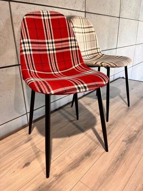 Krzesło tapicerowane GIULIA SCOTLAND RED Lugano Krzesło tapicerowane GIULIA SCOTLAND RED Lugano