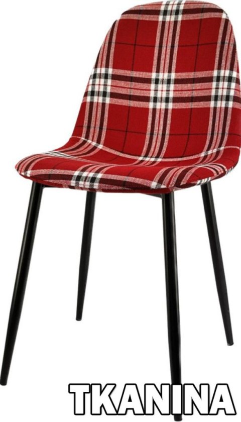 Krzesło tapicerowane GIULIA SCOTLAND RED Lugano Krzesło tapicerowane GIULIA SCOTLAND RED Lugano