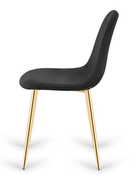 Krzesło tapicerowane GIULIA VELVET BLACK GOLD Lugano Krzesło tapicerowane GIULIA VELVET BLACK GOLD Lugano