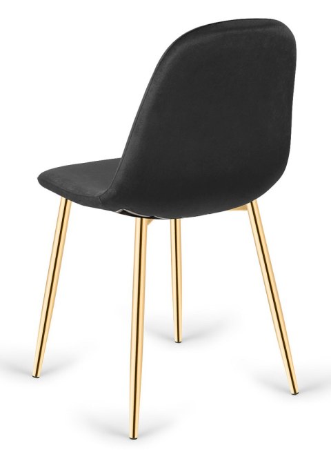 Krzesło tapicerowane GIULIA VELVET BLACK GOLD Lugano Krzesło tapicerowane GIULIA VELVET BLACK GOLD Lugano