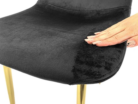Krzesło tapicerowane GIULIA VELVET BLACK GOLD Lugano Krzesło tapicerowane GIULIA VELVET BLACK GOLD Lugano