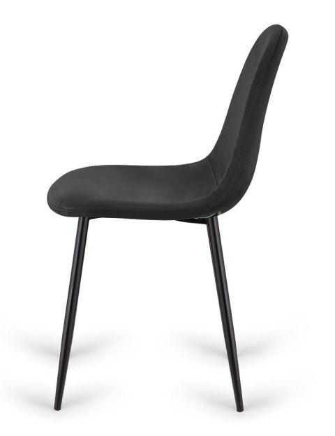 Krzesło tapicerowane GIULIA VELVET BLACK Lugano Krzesło tapicerowane GIULIA VELVET BLACK Lugano