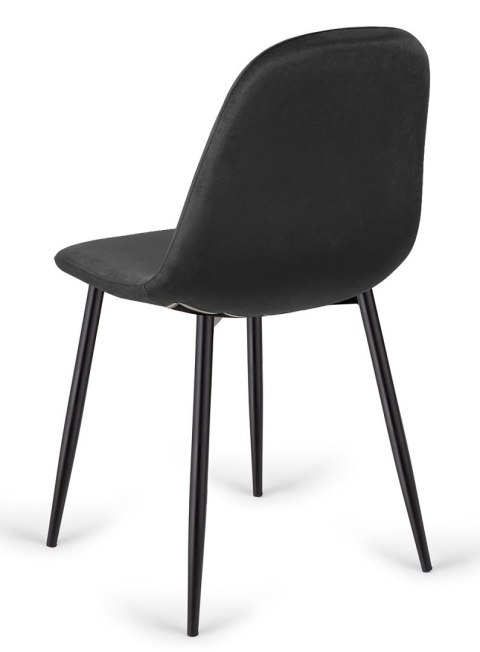 Krzesło tapicerowane GIULIA VELVET BLACK Lugano Krzesło tapicerowane GIULIA VELVET BLACK Lugano