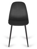 Krzesło tapicerowane GIULIA VELVET BLACK Lugano