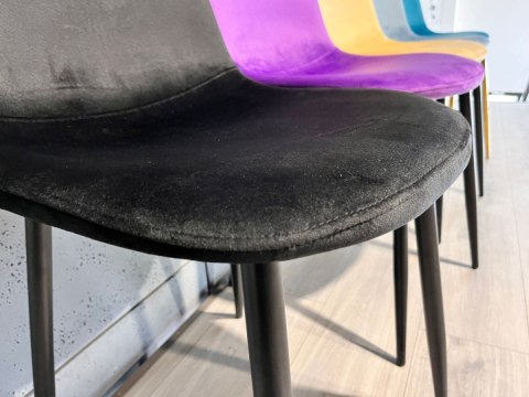 Krzesło tapicerowane GIULIA VELVET BLACK Lugano Krzesło tapicerowane GIULIA VELVET BLACK Lugano