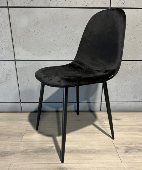 Krzesło tapicerowane GIULIA VELVET BLACK Lugano Krzesło tapicerowane GIULIA VELVET BLACK Lugano