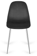 Krzesło tapicerowane GIULIA VELVET BLACK SILVER Lugano