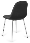 Krzesło tapicerowane GIULIA VELVET BLACK SILVER Lugano