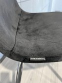 Krzesło tapicerowane GIULIA VELVET BLACK SILVER Lugano