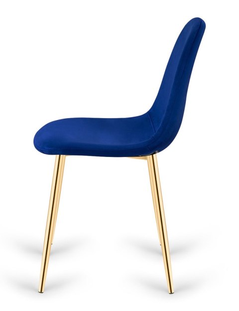 Krzesło tapicerowane GIULIA VELVET BLUE GOLD Lugano Krzesło tapicerowane GIULIA VELVET BLUE GOLD Lugano