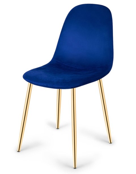 Krzesło tapicerowane GIULIA VELVET BLUE GOLD Lugano Krzesło tapicerowane GIULIA VELVET BLUE GOLD Lugano
