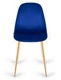 Krzesło tapicerowane GIULIA VELVET BLUE GOLD Lugano