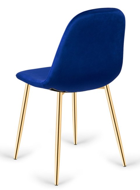 Krzesło tapicerowane GIULIA VELVET BLUE GOLD Lugano Krzesło tapicerowane GIULIA VELVET BLUE GOLD Lugano