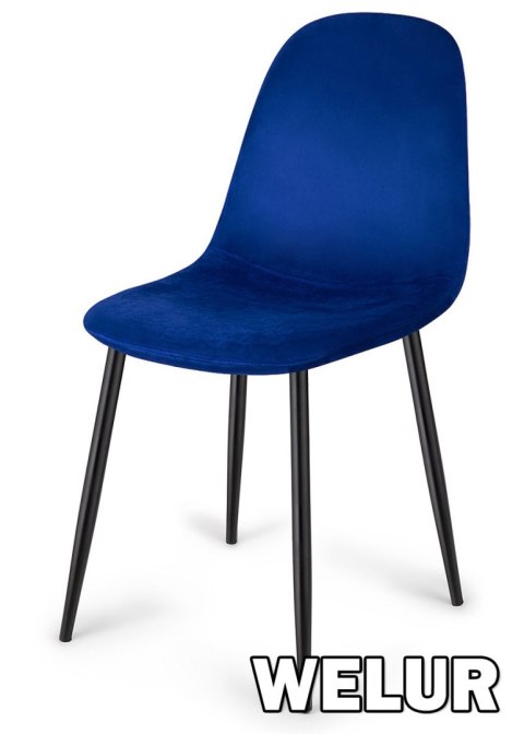 Krzesło tapicerowane GIULIA VELVET BLUE Lugano Krzesło tapicerowane GIULIA VELVET BLUE Lugano