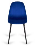 Krzesło tapicerowane GIULIA VELVET BLUE Lugano