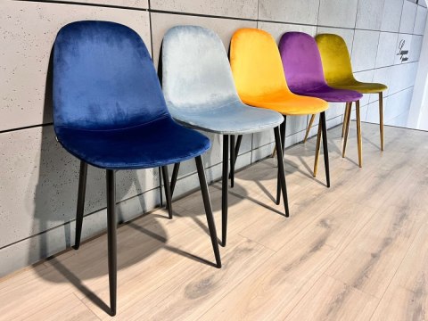 Krzesło tapicerowane GIULIA VELVET BLUE Lugano Krzesło tapicerowane GIULIA VELVET BLUE Lugano