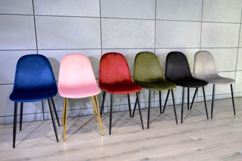 Krzesło tapicerowane GIULIA VELVET BLUE Lugano Krzesło tapicerowane GIULIA VELVET BLUE Lugano