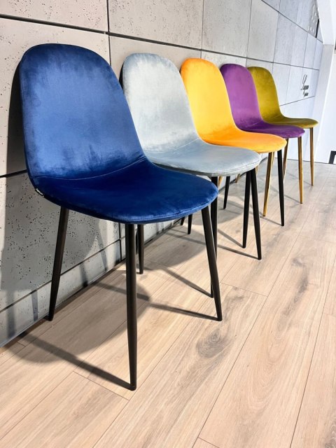 Krzesło tapicerowane GIULIA VELVET BLUE Lugano Krzesło tapicerowane GIULIA VELVET BLUE Lugano