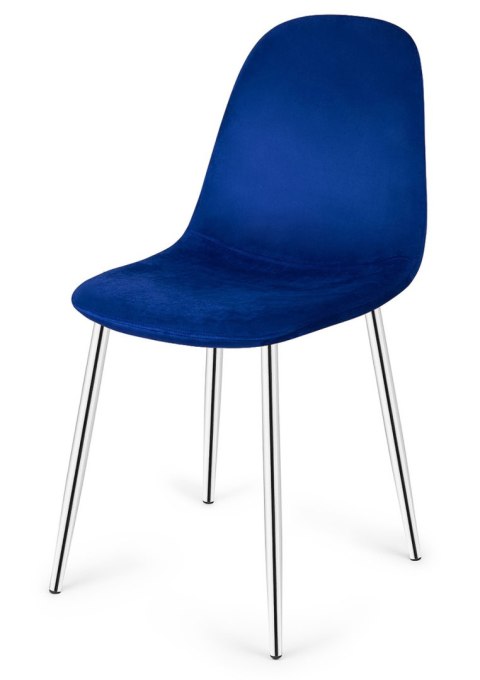 Krzesło tapicerowane GIULIA VELVET BLUE SILVER Lugano Krzesło tapicerowane GIULIA VELVET BLUE SILVER Lugano