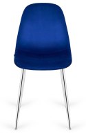 Krzesło tapicerowane GIULIA VELVET BLUE SILVER Lugano