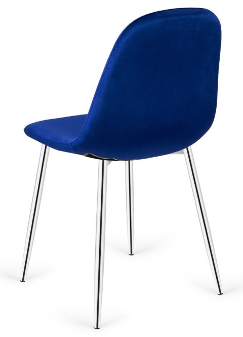 Krzesło tapicerowane GIULIA VELVET BLUE SILVER Lugano Krzesło tapicerowane GIULIA VELVET BLUE SILVER Lugano