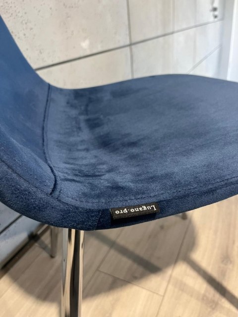Krzesło tapicerowane GIULIA VELVET BLUE SILVER Lugano Krzesło tapicerowane GIULIA VELVET BLUE SILVER Lugano
