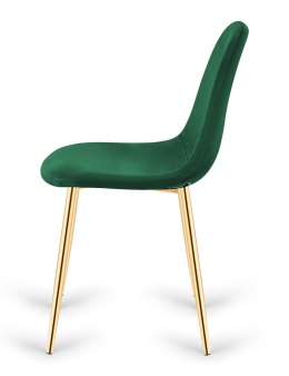 Krzesło tapicerowane GIULIA VELVET GREEN GOLD Lugano