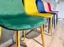 Krzesło tapicerowane GIULIA VELVET GREEN GOLD Lugano