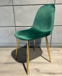 Krzesło tapicerowane GIULIA VELVET GREEN GOLD Lugano