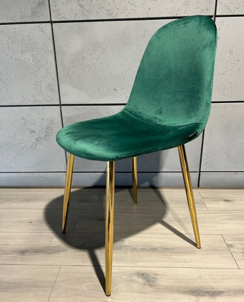 Krzesło tapicerowane GIULIA VELVET GREEN GOLD Lugano Krzesło tapicerowane GIULIA VELVET GREEN GOLD Lugano