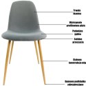 Krzesło tapicerowane GIULIA VELVET GREEN GOLD Lugano