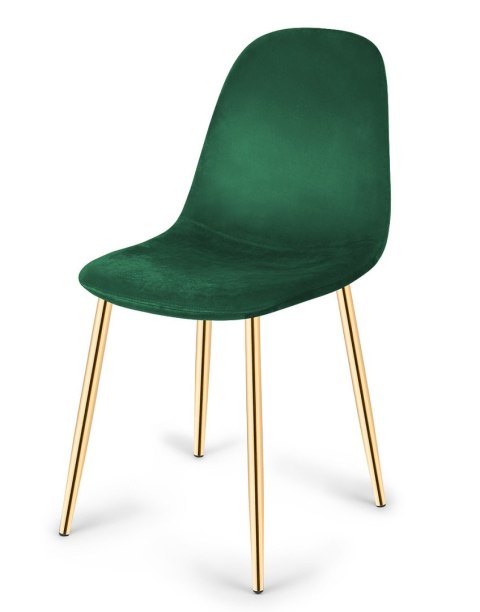 Krzesło tapicerowane GIULIA VELVET GREEN GOLD Lugano Krzesło tapicerowane GIULIA VELVET GREEN GOLD Lugano