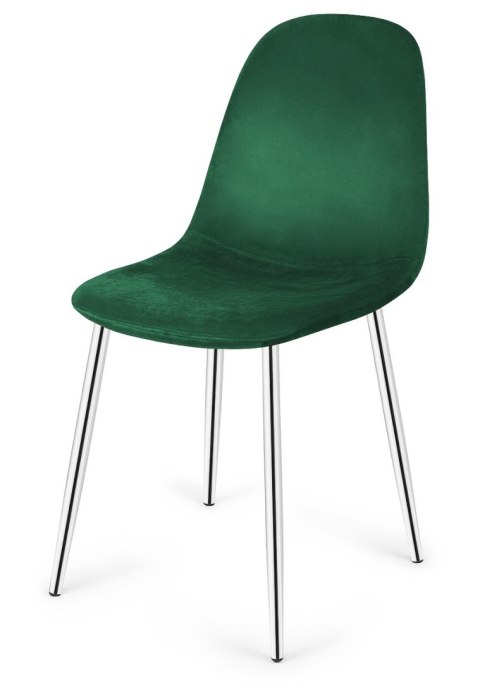 Krzesło tapicerowane GIULIA VELVET GREEN SILVER Lugano Krzesło tapicerowane GIULIA VELVET GREEN SILVER Lugano