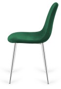 Krzesło tapicerowane GIULIA VELVET GREEN SILVER Lugano