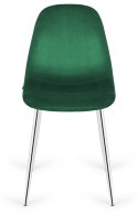 Krzesło tapicerowane GIULIA VELVET GREEN SILVER Lugano