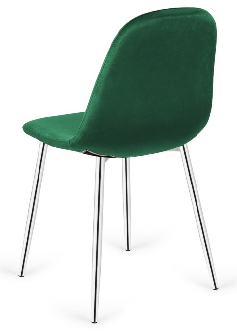 Krzesło tapicerowane GIULIA VELVET GREEN SILVER Lugano Krzesło tapicerowane GIULIA VELVET GREEN SILVER Lugano