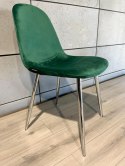 Krzesło tapicerowane GIULIA VELVET GREEN SILVER Lugano
