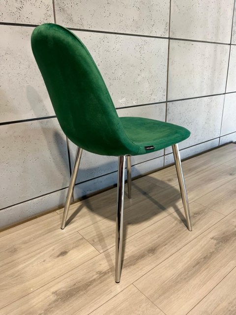 Krzesło tapicerowane GIULIA VELVET GREEN SILVER Lugano Krzesło tapicerowane GIULIA VELVET GREEN SILVER Lugano
