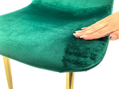Krzesło tapicerowane GIULIA VELVET GREEN SILVER Lugano Krzesło tapicerowane GIULIA VELVET GREEN SILVER Lugano