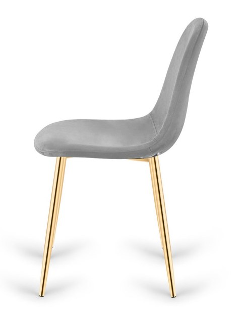 Krzesło tapicerowane GIULIA VELVET GREY GOLD Lugano Krzesło tapicerowane GIULIA VELVET GREY GOLD Lugano