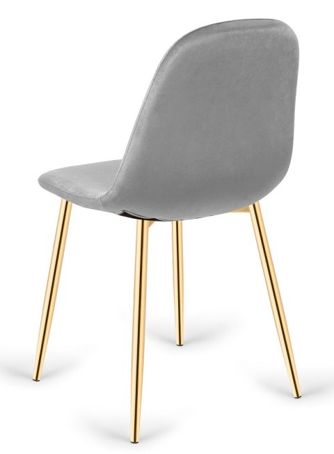 Krzesło tapicerowane GIULIA VELVET GREY GOLD Lugano Krzesło tapicerowane GIULIA VELVET GREY GOLD Lugano