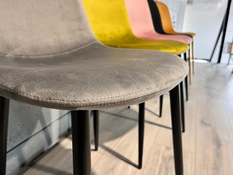Krzesło tapicerowane GIULIA VELVET GREY Lugano Krzesło tapicerowane GIULIA VELVET GREY Lugano