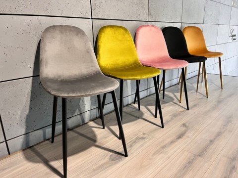 Krzesło tapicerowane GIULIA VELVET GREY Lugano Krzesło tapicerowane GIULIA VELVET GREY Lugano