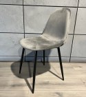 Krzesło tapicerowane GIULIA VELVET GREY Lugano