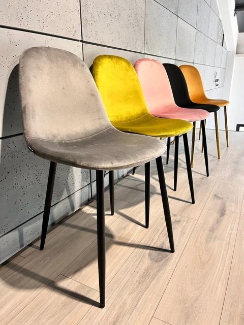 Krzesło tapicerowane GIULIA VELVET GREY Lugano Krzesło tapicerowane GIULIA VELVET GREY Lugano
