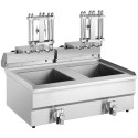 Frytownica podwójna dwukomorowa z kranami 400V - 2x10L Royal Catering
