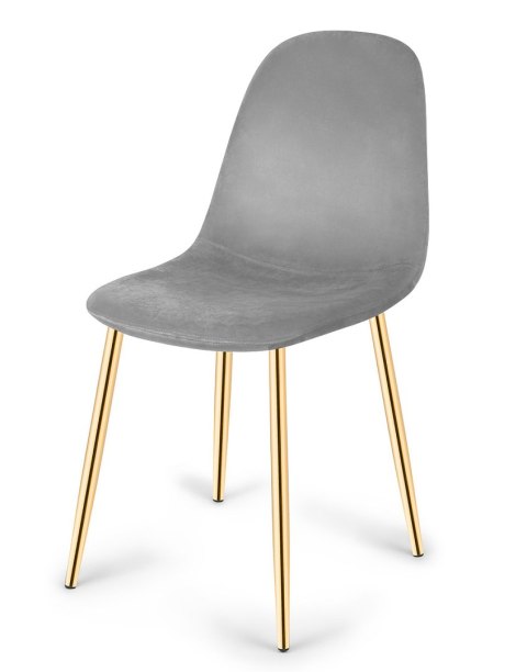 Krzesło tapicerowane GIULIA VELVET GREY GOLD Lugano Krzesło tapicerowane GIULIA VELVET GREY GOLD Lugano
