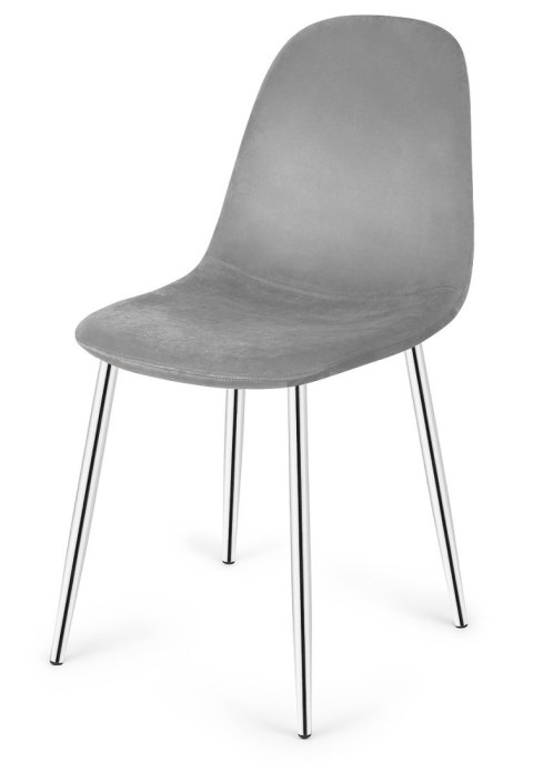 Krzesło tapicerowane GIULIA VELVET GREY SILVER Lugano Krzesło tapicerowane GIULIA VELVET GREY SILVER Lugano