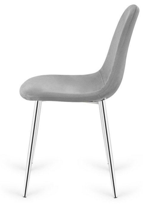 Krzesło tapicerowane GIULIA VELVET GREY SILVER Lugano Krzesło tapicerowane GIULIA VELVET GREY SILVER Lugano